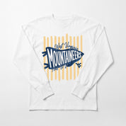 WEST VIRGINIA MOUNTAINEERS RALLY STRIPE ESSENTIAL RELAXED FIT LONG SLEEVE TEE