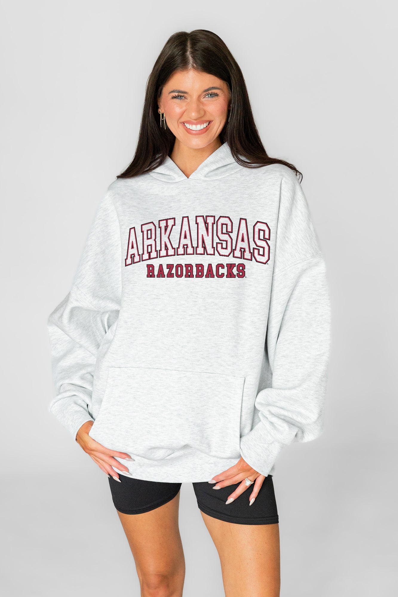 ARKANSAS RAZORBACKS DAILY GRIND OVERSIZED PREMIUM WEIGHT UNISEX HOODIE