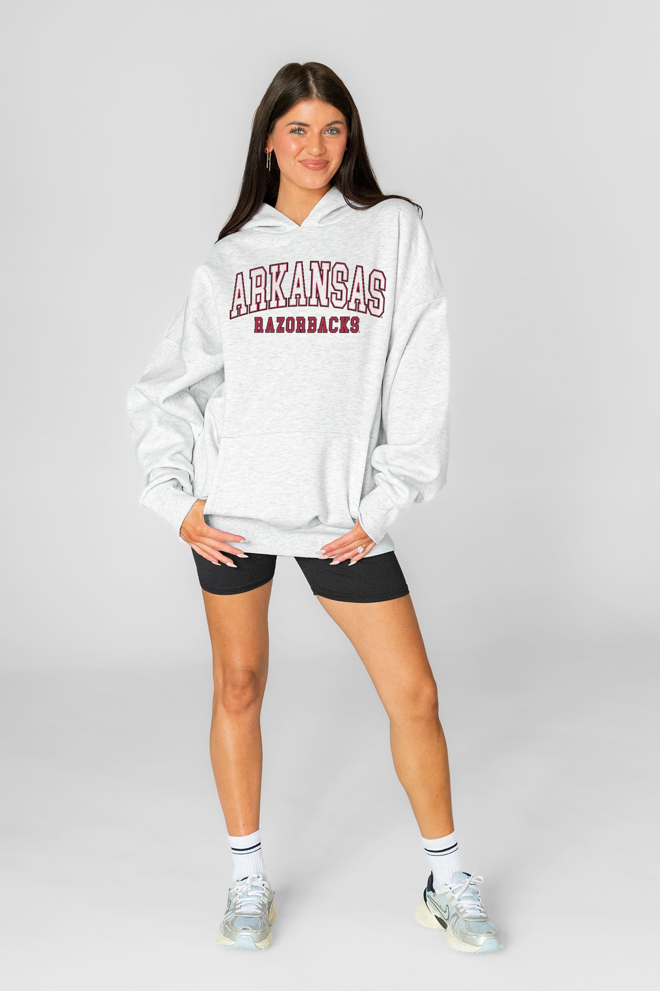 ARKANSAS RAZORBACKS DAILY GRIND OVERSIZED PREMIUM WEIGHT UNISEX HOODIE