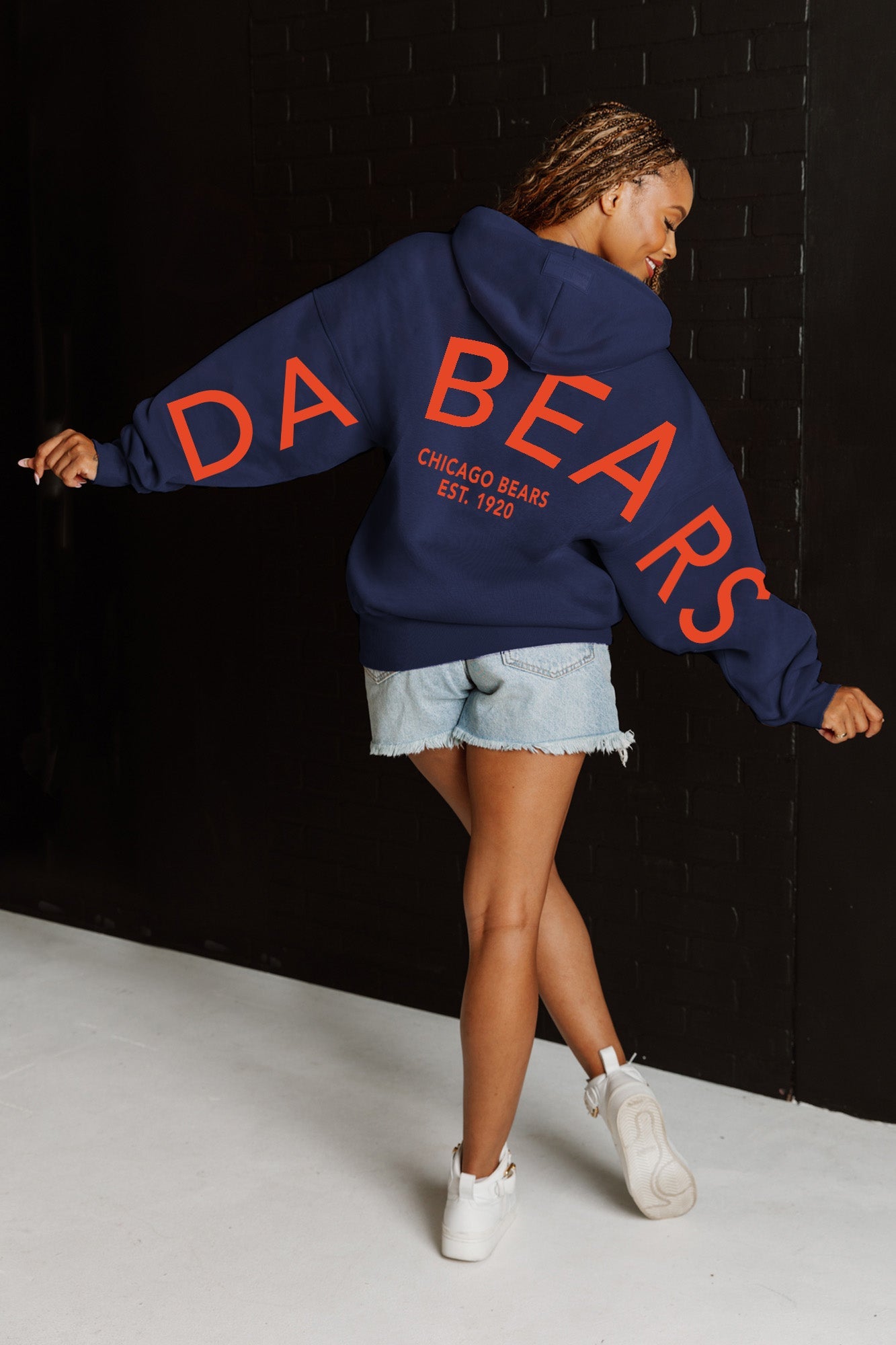CHICAGO BEARS Never Stop Oversized Premium Hoodie | Gameday