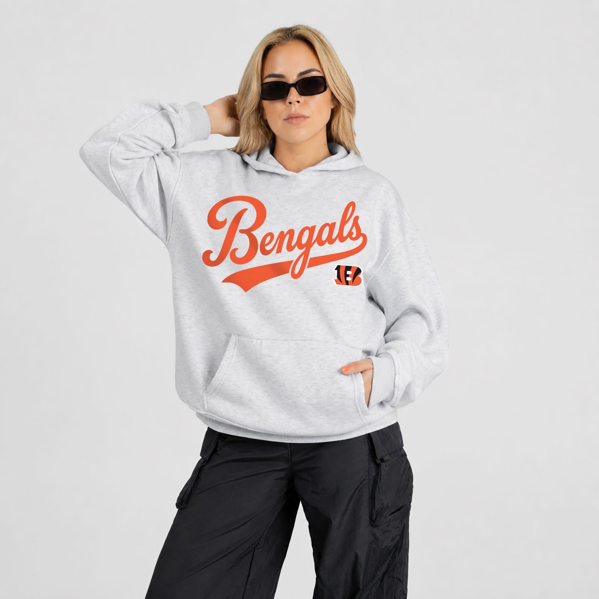CINCINNATI BENGALS BIG ENERGY OVERSIZED PREMIUM WEIGHT HOODIE