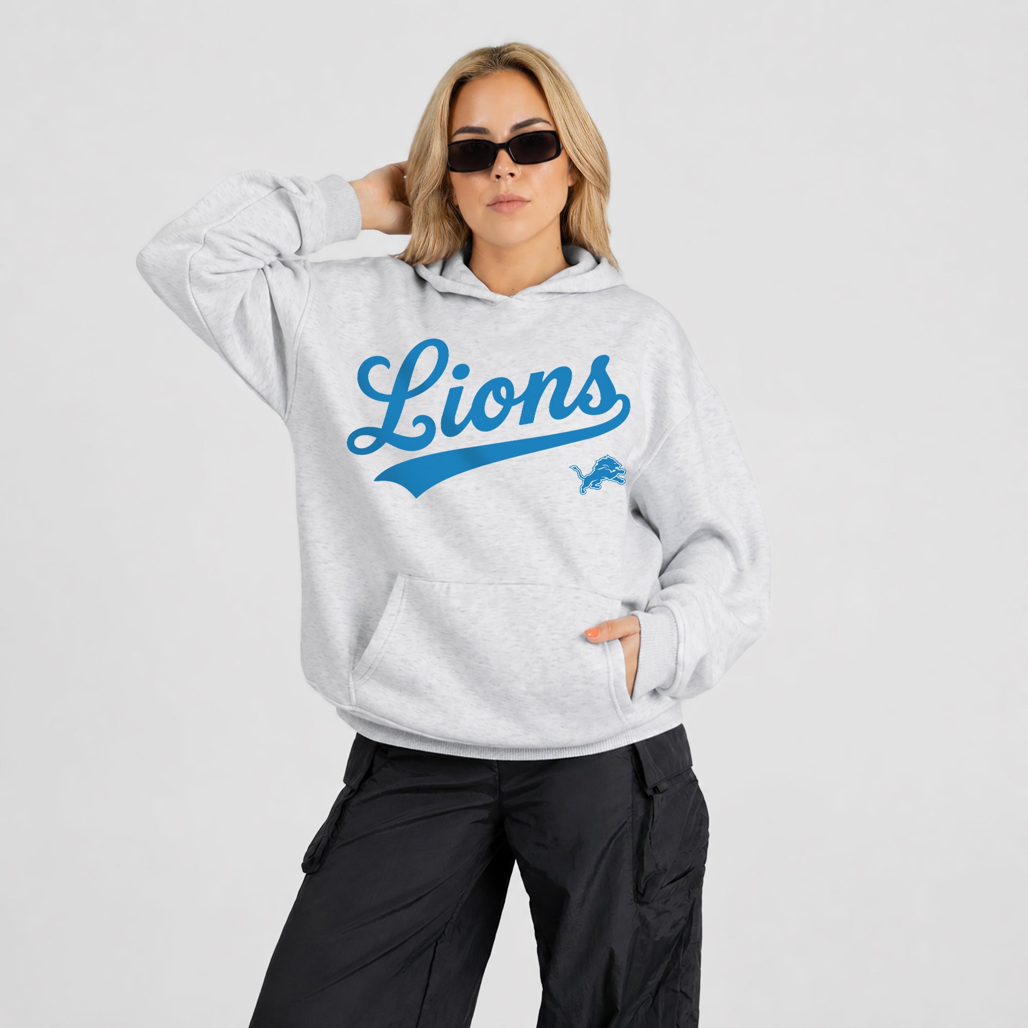 DETROIT LIONS BIG ENERGY OVERSIZED PREMIUM WEIGHT HOODIE