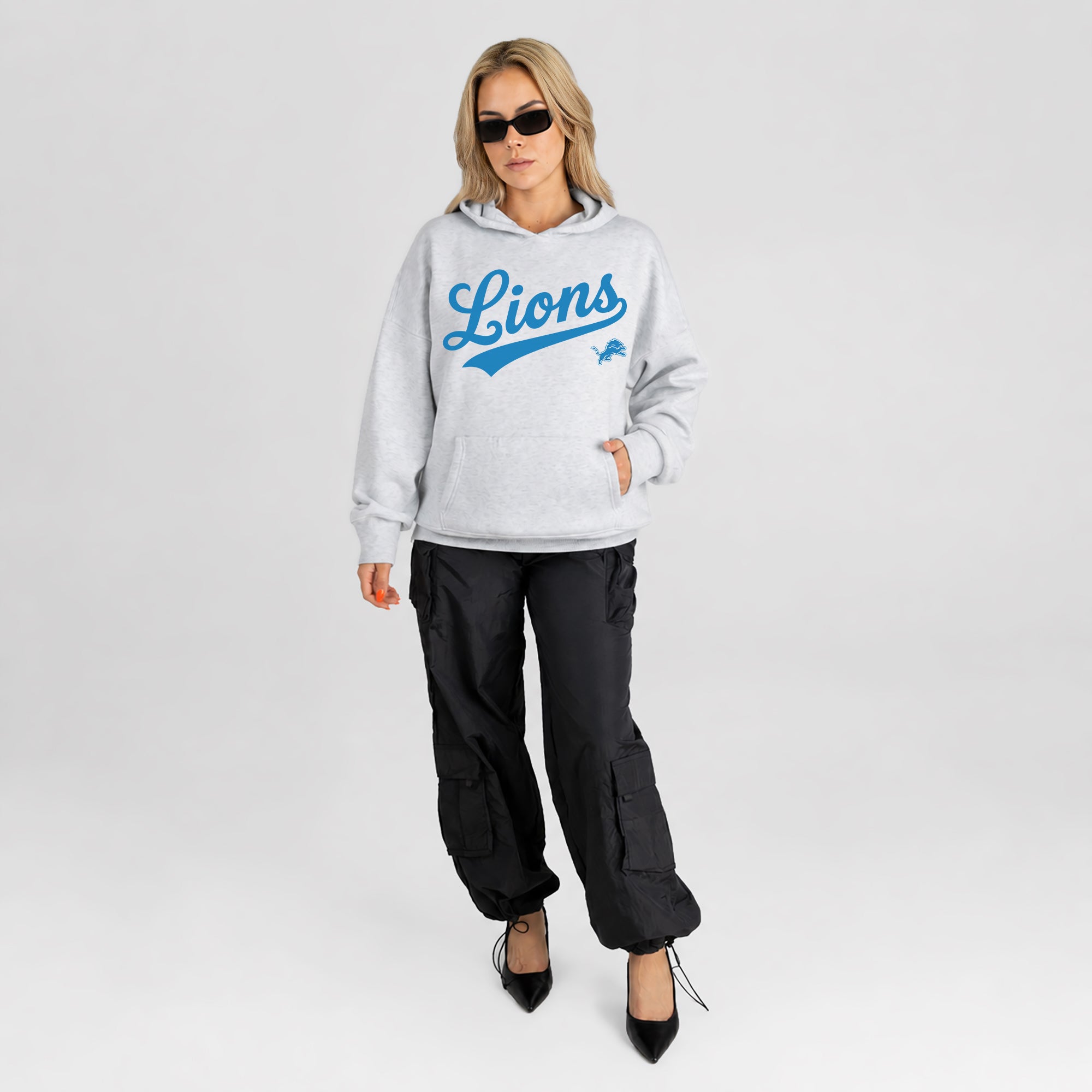 DETROIT LIONS BIG ENERGY OVERSIZED PREMIUM WEIGHT HOODIE