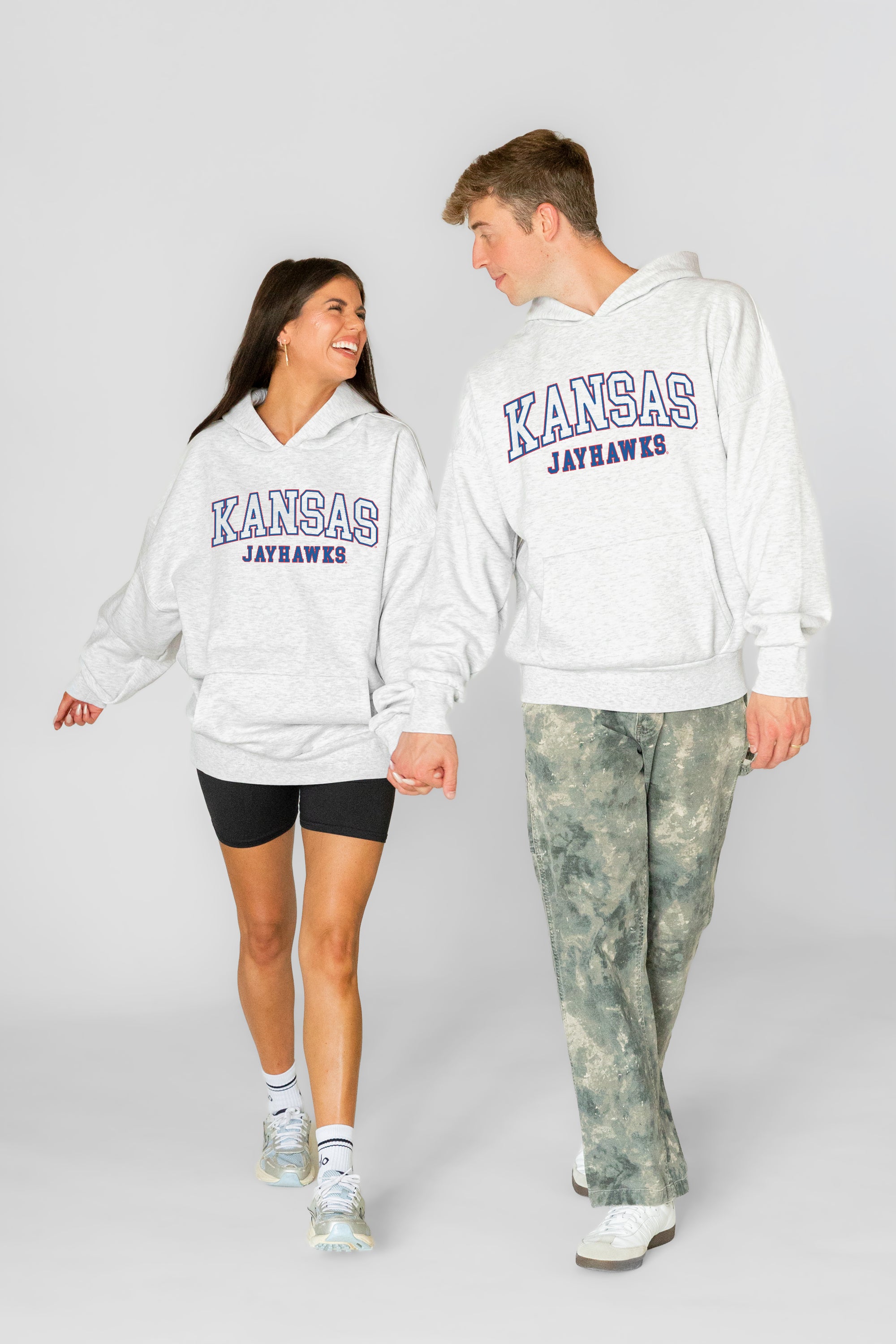 KANSAS JAYHAWKS DAILY GRIND OVERSIZED PREMIUM WEIGHT UNISEX HOODIE