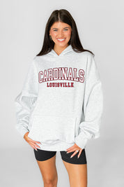 LOUISVILLE CARDINALS DAILY GRIND OVERSIZED PREMIUM WEIGHT UNISEX HOODIE