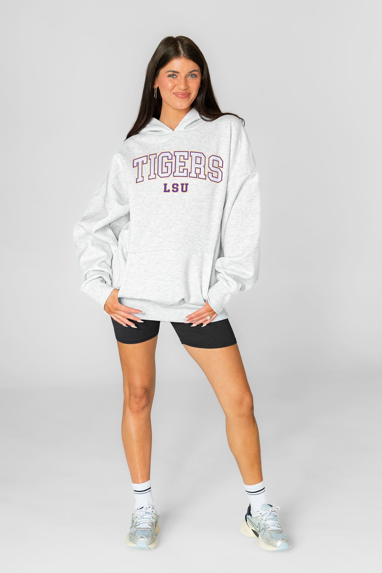 LSU TIGERS DAILY GRIND OVERSIZED PREMIUM WEIGHT UNISEX HOODIE