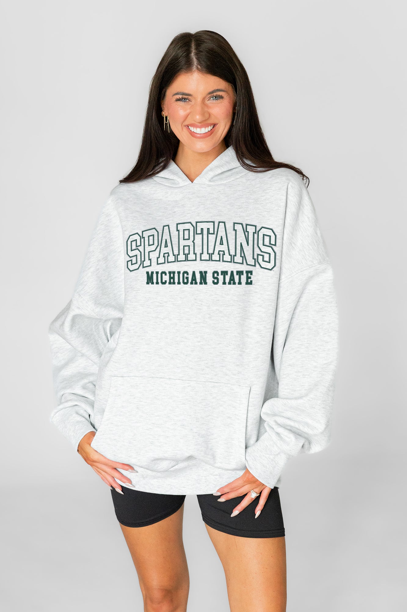 MICHIGAN STATE SPARTANS DAILY GRIND OVERSIZED PREMIUM WEIGHT UNISEX HOODIE