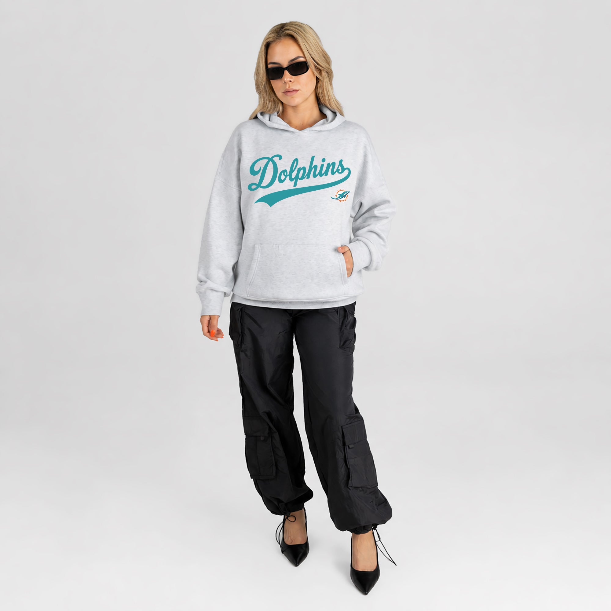 MIAMI DOLPHINS BIG ENERGY OVERSIZED PREMIUM WEIGHT HOODIE