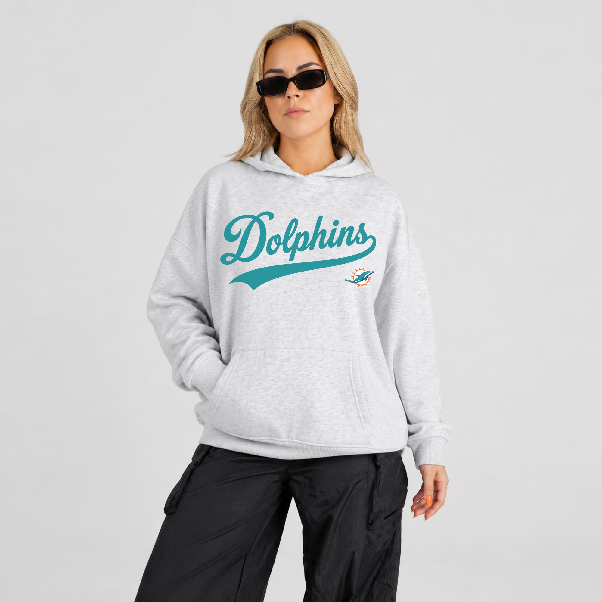 MIAMI DOLPHINS BIG ENERGY OVERSIZED PREMIUM WEIGHT HOODIE