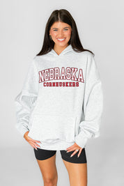 NEBRASKA CORNHUSKERS DAILY GRIND OVERSIZED PREMIUM WEIGHT UNISEX HOODIE