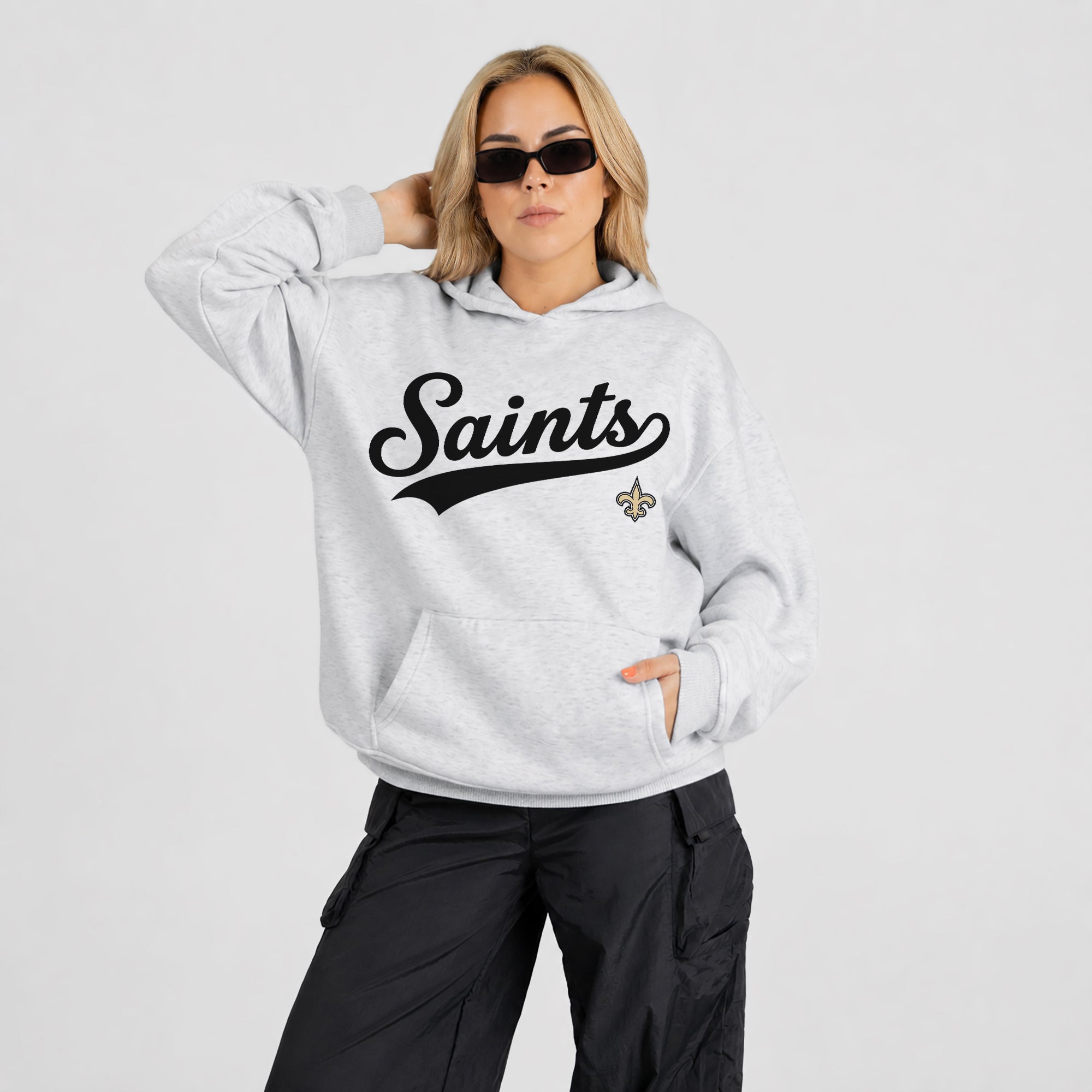 NEW ORLEANS SAINTS BIG ENERGY OVERSIZED PREMIUM WEIGHT HOODIE