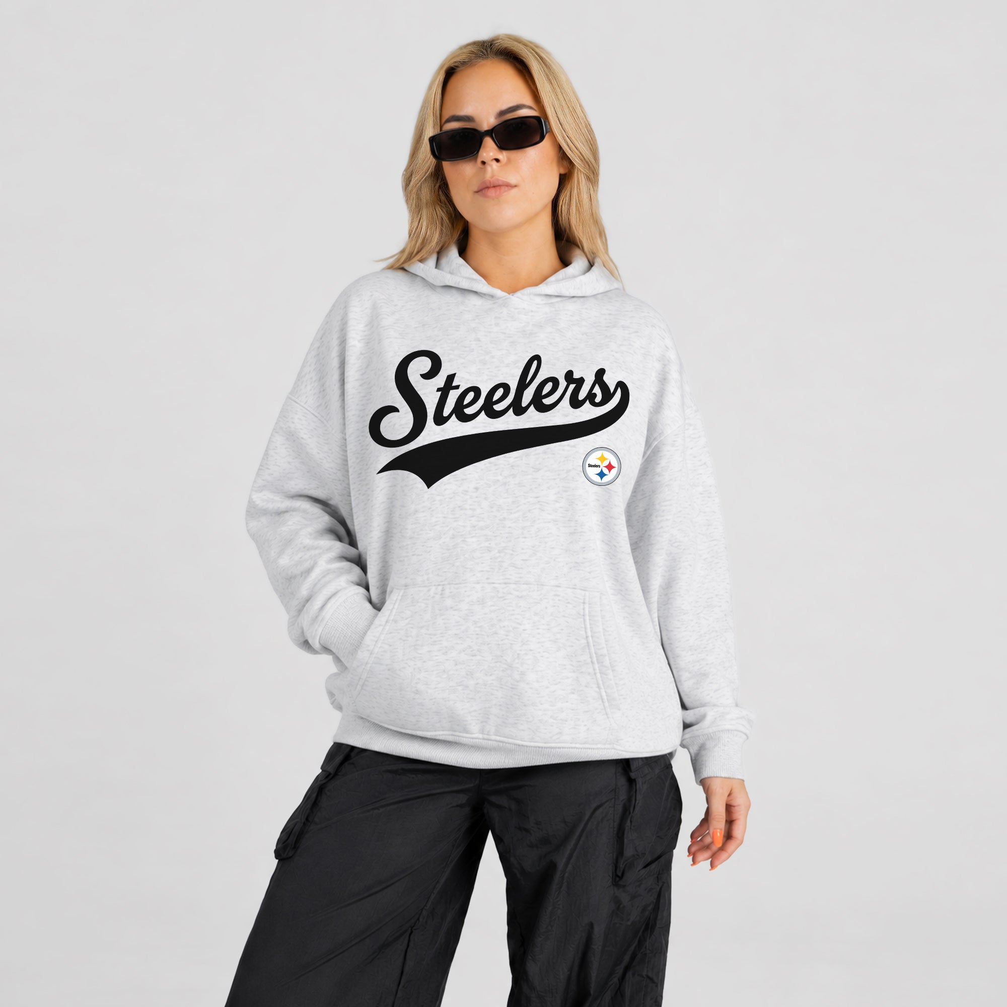 PITTSBURGH STEELERS BIG ENERGY OVERSIZED PREMIUM WEIGHT HOODIE
