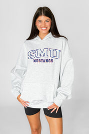 SMU MUSTANGS DAILY GRIND OVERSIZED PREMIUM WEIGHT UNISEX HOODIE