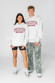 OHIO STATE BUCKEYES DAILY GRIND OVERSIZED PREMIUM WEIGHT UNISEX HOODIE