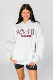 WASHINGTON STATE COUGARS DAILY GRIND OVERSIZED PREMIUM WEIGHT UNISEX HOODIE