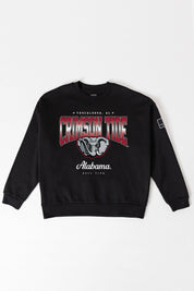 ALABAMA CRIMSON TIDE POWERHOUSE PLAY BLACK LABEL PREMIUM FLEECE CREW SWEATSHIRT