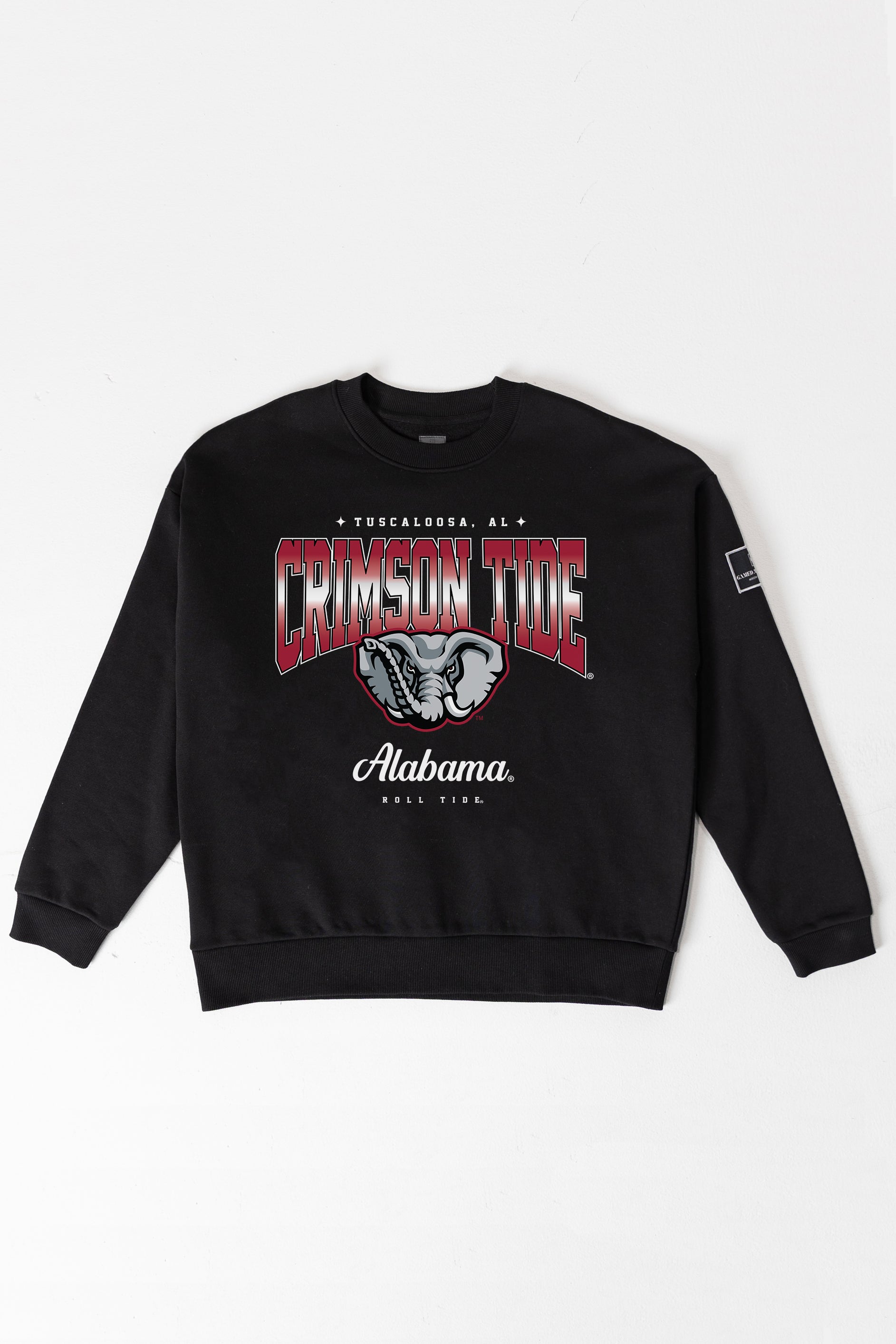 ALABAMA CRIMSON TIDE POWERHOUSE PLAY BLACK LABEL PREMIUM FLEECE CREW SWEATSHIRT