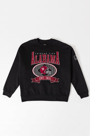 ALABAMA CRIMSON TIDE BOLD CHEERS BLACK LABEL PREMIUM FLEECE CREW SWEATSHIRT