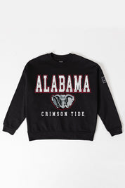 ALABAMA CRIMSON TIDE LEVEL UP BLACK LABEL PREMIUM FLEECE CREW SWEATSHIRT
