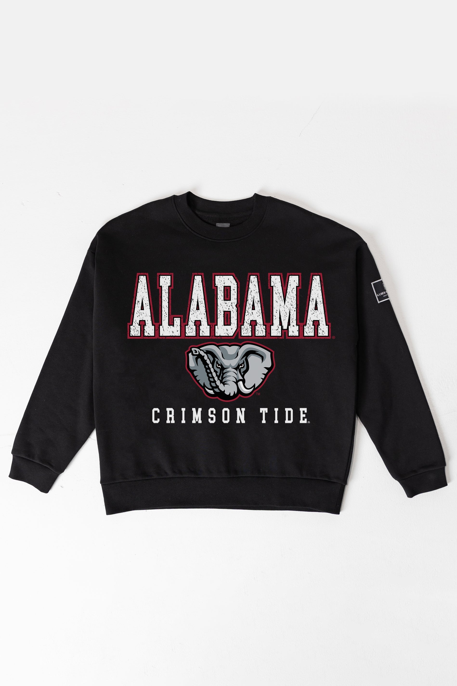 ALABAMA CRIMSON TIDE LEVEL UP BLACK LABEL PREMIUM FLEECE CREW SWEATSHIRT
