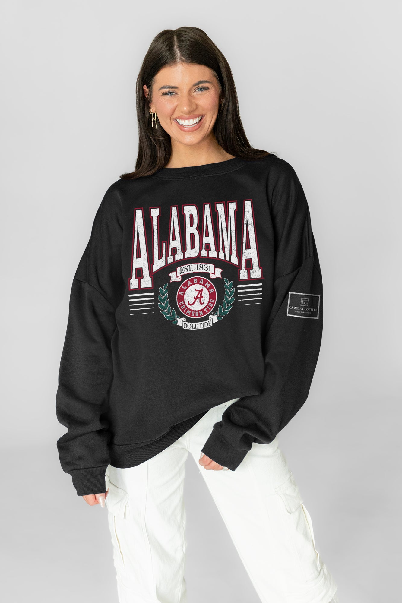 ALABAMA CRIMSON TIDE HONOR BOUND BLACK LABEL PREMIUM FLEECE CREWNECK