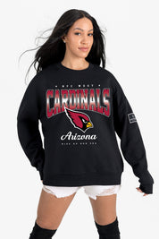 ARIZONA CARDINALS POWERHOUSE PLAY BLACK LABEL PREMIUM FLEECE CREW SWEATSHIRT