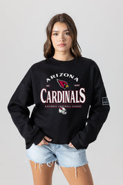 ARIZONA CARDINALS PLAYERS ONLY BLACK LABEL PREMIUM FLEECE DROP SHOULDER CREWNECK