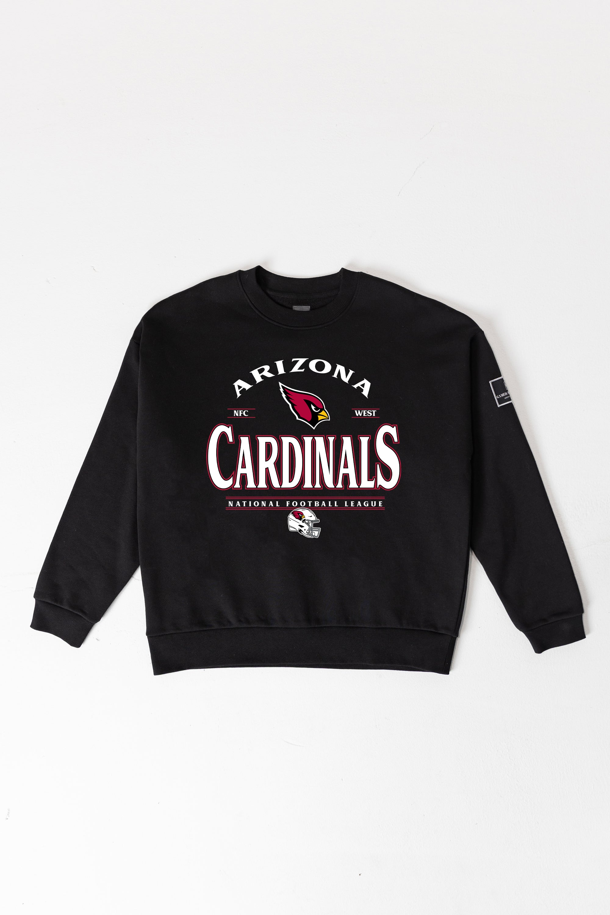 ARIZONA CARDINALS PLAYERS ONLY BLACK LABEL PREMIUM FLEECE DROP SHOULDER CREWNECK