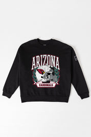ARIZONA CARDINALS VICTORY LANE BLACK LABEL PREMIUM FLEECE CREW SWEATSHIRT