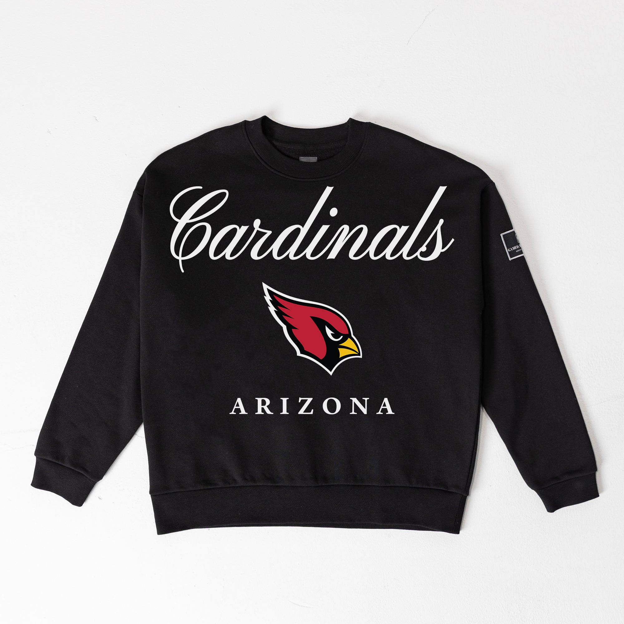 ARIZONA CARDINALS LEGACY CLUB BLACK LABEL PREMIUM FLEECE DROP SHOULDER CREWNECK
