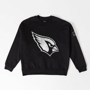 ARIZONA CARDINALS BOLD MOVE BLACK LABEL PREMIUM FLEECE DROP SHOULDER CREWNECK
