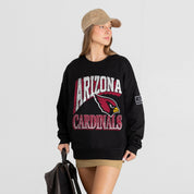 ARIZONA CARDINALS VICTORY PRIME BLACK LABEL PREMIUM FLEECE DROP SHOULDER CREWNECK