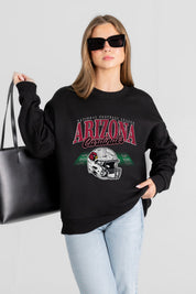ARIZONA CARDINALS FIELD FOCUS BLACK LABEL PREMIUM FLEECE DROP SHOULDER CREWNECK