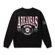 ARKANSAS RAZORBACKS HONOR BOUND BLACK LABEL PREMIUM FLEECE CREWNECK