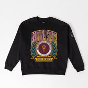 ARIZONA STATE SUN DEVILS VICTORY LANE BLACK LABEL PREMIUM FLEECE DROP SHOULDER CREWNECK