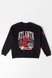 ATLANTA FALCONS VICTORY LANE BLACK LABEL PREMIUM FLEECE CREW SWEATSHIRT