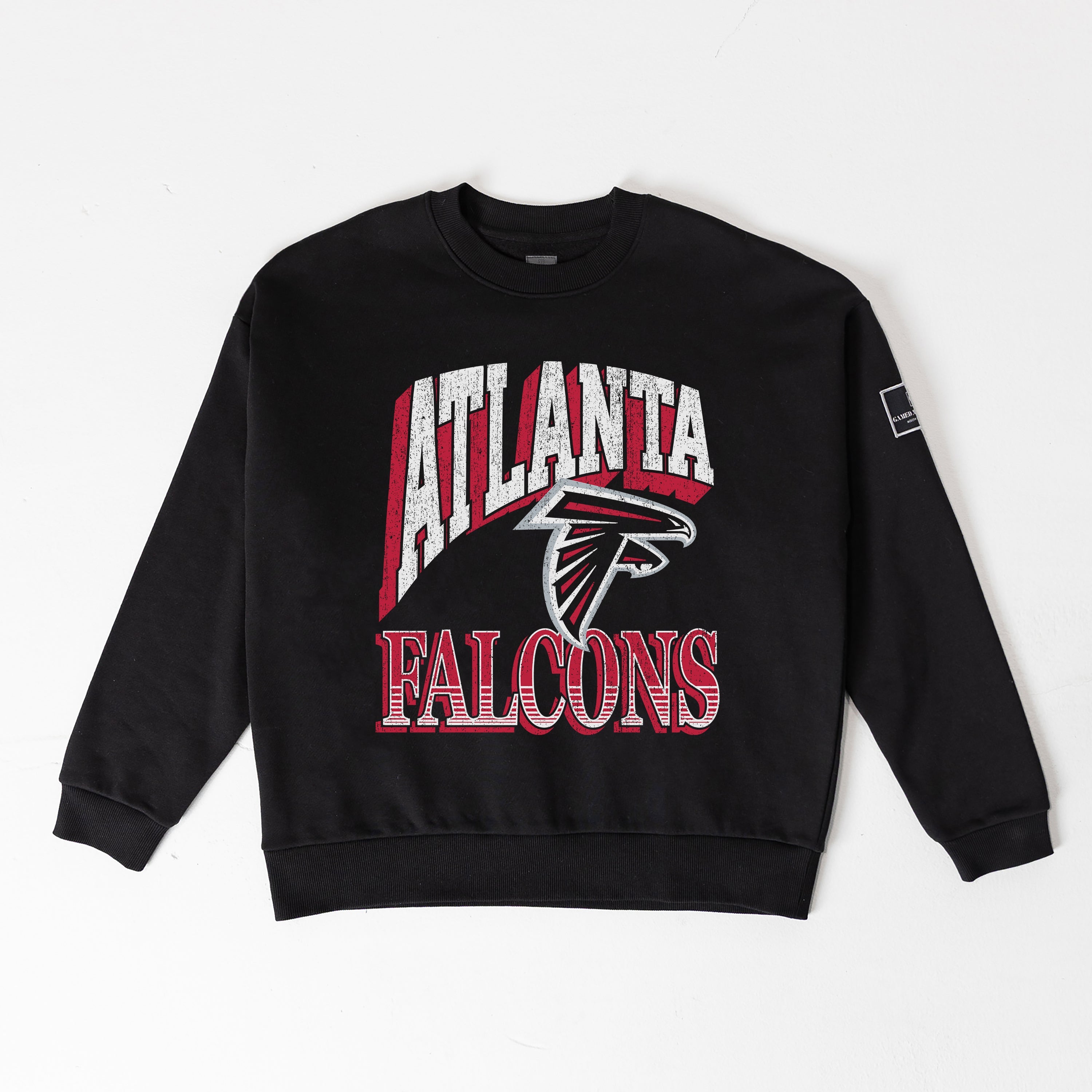 ATLANTA FALCONS VICTORY PRIME BLACK LABEL PREMIUM FLEECE DROP SHOULDER CREWNECK