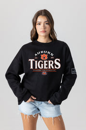 AUBURN TIGERS PLAYERS ONLY BLACK LABEL PREMIUM FLEECE DROP SHOULDER CREWNECK