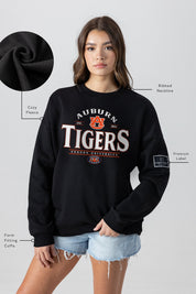 AUBURN TIGERS PLAYERS ONLY BLACK LABEL PREMIUM FLEECE DROP SHOULDER CREWNECK