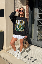 BAYLOR BEARS VICTORY LANE BLACK LABEL PREMIUM FLEECE DROP SHOULDER CREWNECK