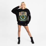 BAYLOR BEARS VICTORY LANE BLACK LABEL PREMIUM FLEECE DROP SHOULDER CREWNECK