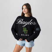BAYLOR BEARS LEGACY CLUB BLACK LABEL PREMIUM FLEECE DROP SHOULDER CREWNECK