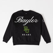 BAYLOR BEARS LEGACY CLUB BLACK LABEL PREMIUM FLEECE DROP SHOULDER CREWNECK