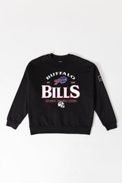 BUFFALO BILLS PLAYERS ONLY BLACK LABEL PREMIUM FLEECE DROP SHOULDER CREWNECK