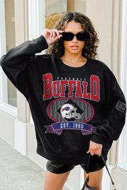 BUFFALO BILLS BOLD CHEERS BLACK LABEL PREMIUM FLEECE CREW SWEATSHIRT