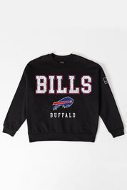 BUFFALO BILLS LEVEL UP BLACK LABEL PREMIUM FLEECE CREW SWEATSHIRT