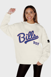 BUFFALO BILLS CLUTCH MOVE BLACK LABEL PREMIUM FLEECE CREW SWEATSHIRT BY RANDI MAHOMES