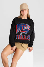 BUFFALO BILLS VICTORY PRIME BLACK LABEL PREMIUM FLEECE DROP SHOULDER CREWNECK