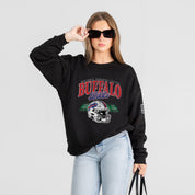 BUFFALO BILLS FIELD FOCUS BLACK LABEL PREMIUM FLEECE DROP SHOULDER CREWNECK