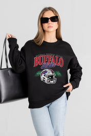 BUFFALO BILLS FIELD FOCUS BLACK LABEL PREMIUM FLEECE DROP SHOULDER CREWNECK
